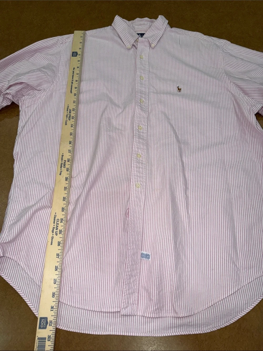 Polo by Ralph Lauren Yarmouth Men’s Light Pink & White Stripe Button-Down Shirt